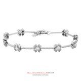 Flower Diamond Bracelet 14k Gold