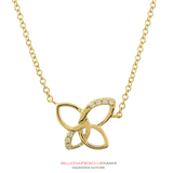 All of the VS diamonds are hand-set by a master diamond setter in the highest quality craftsmanship. This piece is made of solid gold. Our handcrafted Butterfly Diamond Necklace contain famous designs seen on various entertainers and celebrities around the world.