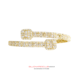 All of the VS diamonds are hand-set by a master diamond setter in the highest quality craftsmanship. This piece is made of solid gold. Our handcrafted Baguette Bangle Bracelet With Diamonds contain famous designs seen on various entertainers and celebrities around the world. We produce all Baguette Bangle Bracelet With Diamonds in-house, and our customers have the ability to choose from white, rose & yellow gold.