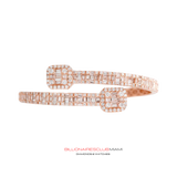 All of the VS diamonds are hand-set by a master diamond setter in the highest quality craftsmanship. This piece is made of solid gold. Our handcrafted Baguette Bangle Bracelet With Diamonds contain famous designs seen on various entertainers and celebrities around the world. We produce all Baguette Bangle Bracelet With Diamonds in-house, and our customers have the ability to choose from white, rose & yellow gold.