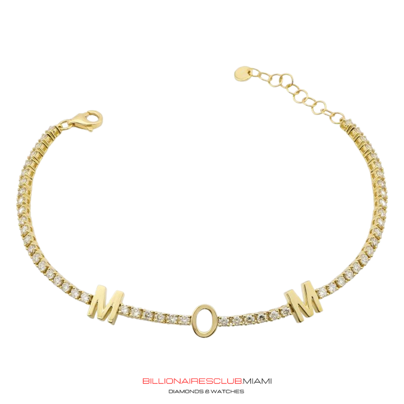 All of the VS diamonds are hand-set by a master diamond setter in the highest quality craftsmanship. This piece is made of solid gold.   Our handcrafted  Diamond Tennis Bracelet  contain famous designs seen on various entertainers and celebrities around the world. We produce all Custom Classic Diamond Tennis Bracelet in-house.